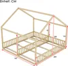 Flieks Kinderbett Hausbett 90x200cm für 2 Kinder, Bodenbett Produktbild-Vorschau 7