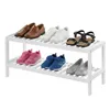 SONGMICS Schmales Schuhregal Bambus 2 Ebenen Platzsparend Produktbild-Vorschau 3
