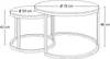 A line drawing diagram showing two nesting coffee tables with dimensions indicated. Náhľad obrázku produktu