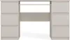 Computer Tisch Kuba Kaschmir Beige Für Laptop 6 Schubladen Produktbild-Vorschau 3