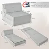 COSTWAY rozkládací pohovka 3 v 1, skládací matrace, extra Náhled obrázku produktu 7