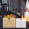 A kitchen faucet is shown with a demonstration of its reach and two diagrams illustrating sink coverage. Náhled obrázku produktu