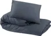 A folded duvet and pillow, both in a dark gray color, are displayed against a white background. Náhľad obrázku produktu
