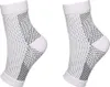 INF 1 paar korte compressiekousen met open teen Wit XXL Productafbeelding-voorbeeld 1