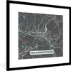 MuchoWow® Gerahmtes Poster Blau - Deutschland - Karte - Produktbild-Vorschau 1