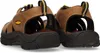 A pair of brown KEEN sandals shown from the back. Produktbild-Vorschau