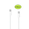 A white USB-C cable with two connectors and a green oval shape with text indicating the length. Produktbild-Vorschau