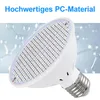 A close-up of an LED grow light with a background featuring molecular structures. Produktbild-Vorschau