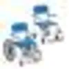Dusch-Toilettenrollstuhl,ASTON 5"Räder,weiß-blau, Produktbild-Vorschau 4
