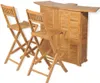 The Living Store 3-tlg. Bistro-Set mit Klappstühlen Produktbild-Vorschau 1