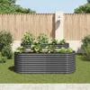 vidaXL Garten-Hochbeet 240 x 80 x 81 cm Verzinkter Stahl Produktbild-Vorschau 2