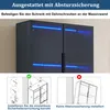Moderne minimalistische Vitrine mit Glastüren, Hochschrank Produktbild-Vorschau 9