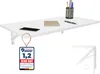 Wandklapptisch Schreibtisch Tischplatte 80x40 cm in Weiß Produktbild-Vorschau 1