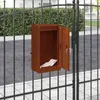 vidaXL Cassetta postale con vano portaoggetti Rugginosa 30 Anteprima dell’immagine prodotto 2