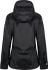 The back view of a black women's rain jacket. Produktbild-Vorschau