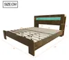 Merax Holzbett Bettgestell 180x200cm mit Stauraum Kopfteil, Produktbild-Vorschau 8