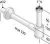 Bruckner CRONO Waschtisch-Siphon 5/4", DN32, Weiß Produktbild-Vorschau 2