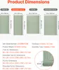 A collage showing product dimensions for various mattress sizes: Twin XL, Extended Twin XL, Full XL, and Extended Full XL. It also includes a table with item details like model number, weight, thickness, and assembly type, along with a close-up of the prod Náhled obrázku produktu