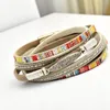 Boho-Armband für Damen in Khaki mit Federanhänger und Produktbild-Vorschau 4