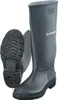 A pair of black Dunlop Stiefel Pricemastor long boots are shown against a white background. One boot is shown upright, and the sole of the other boot is visible in the foreground. Náhled obrázku produktu