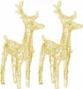 Two gold wireframe reindeer figures are shown against a white background. Náhled obrázku produktu