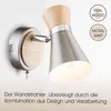 Wandstrahler SET mit Leuchtmittel LED Wandleuchte Schalter Produktbild-Vorschau 4