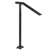 A black metal handrail for stairs, shown against a white background. Podgląd zdjęcia produktu