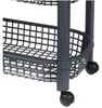 DOCHTMANN Chariot de stockage mobile, 4 étagères, gris, Voir les images du produit 3