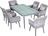 Gartenmöbel Essgruppe Sitzgruppe Outdoor QUITO grau Produktbild-Vorschau 2