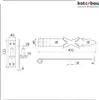 KOTARBAU® Ladenband Schmiedeeisen mit Kloben 400 mm Türband Produktbild-Vorschau 7