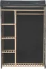 Kleiderschrank Grau 110 x 40 x 170 cm Stoff Produktbild-Vorschau 2