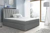 Boxspringbett Schlafzimmerbett MALENA 120x200cm Stoff Grau Produktbild-Vorschau 1