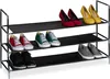 relaxdays Schuhregal mit Stoffebenen 1 m Produktbild-Vorschau 1