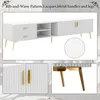 OKWISH Meuble TV - 2 Tiroirs, 2 Portes, 3 Espaces Ouverts Voir les images du produit 5