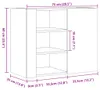 vidaXL Wandregal Betongrau 75x35x60 cm Holzwerkstoff Produktbild-Vorschau 8