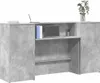 vidaXL Comptoir de réception gris béton 200x50x103,5 cm Voir les images du produit 2