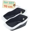 2er Set XXL Katzenklo Katzentoilette groß Großes Katzenklo Produktbild-Vorschau 1