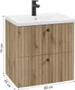 Domodomo Badezimmerschrank mit Waschbecken, 60 x 46 x 64 cm Produktbild-Vorschau 7