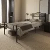 Postel HOMCOM 90 x 200 cm, ocelová s roštem, čelo a nožní Náhled obrázku produktu 7