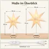 3D LED-papierster, 35 cm, kerstster als tafellamp, Productafbeelding-voorbeeld 6