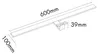 kalb | LED Badlampe Spiegellampe Aufbauleuchte 45cm 60cm Produktbild-Vorschau 3
