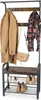 Věšák se sedátkem Loft 183x72x34 cm hnědý Dekorace do Náhled obrázku produktu 2