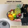 eluno Obstkorb - Brotkorb, runde Obstschale aus schwarzem Produktbild-Vorschau 6