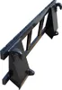 A black metal attachment for a front loader, likely for carrying pallets. Produktbild-Vorschau
