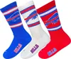 NFL Bills 3pk Crew Socks 43/46 Modrá/bílá/červená Náhled obrázku produktu 1