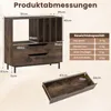 Stojak na gramofon COSTWAY, stolik na gramofon z półką, 4 Podgląd zdjęcia produktu 3