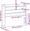 Kopfteil mit Ablagen 100 cm Massivholz Kiefer Produktbild-Vorschau 7