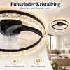 Deckenventilator mit Licht, flach 45cm, 6-Stufen leiser Produktbild-Vorschau 5