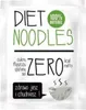 A product image for diet noodles with promotional text and graphics. Produktbild-Vorschau