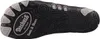 The sole of a black shoe with a gray and white pattern and branding. Produktbild-Vorschau